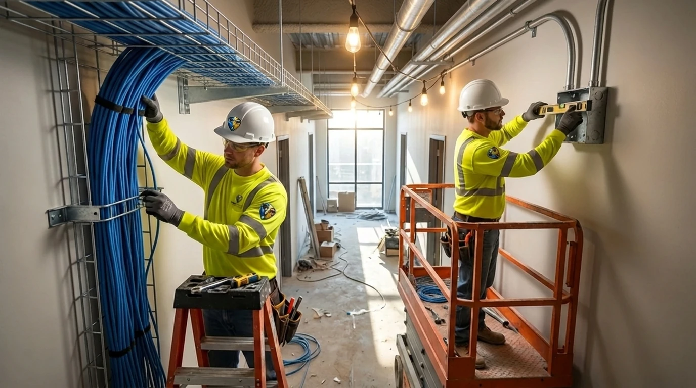 Low voltage and life safety systems installation - ProPaint Construction, Michigan